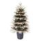 4.5ft. Pre-Lit Halifax Fir Artificial Potted Christmas Tree, Clear Lights